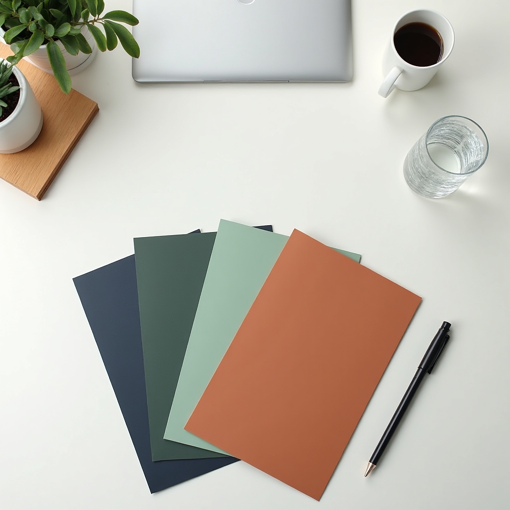 Neatly organised document folders and files on a modern desk